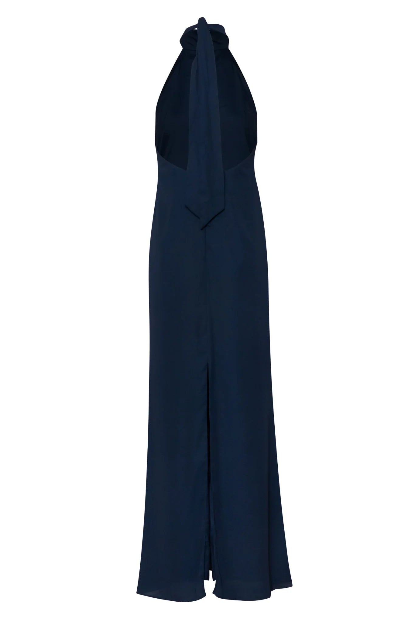 VESTIDO AZUL MARINO HALTER