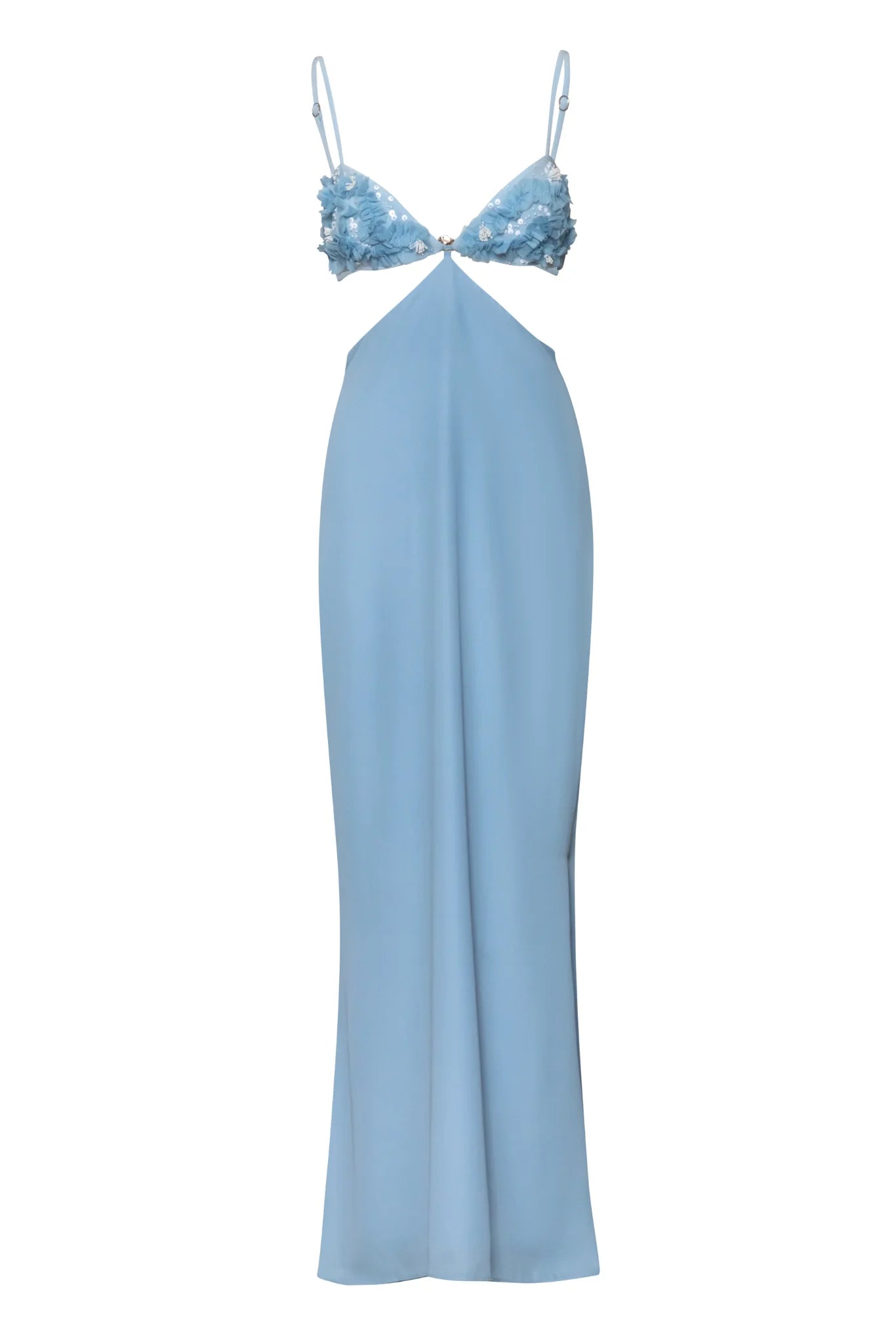 VESTIDO AZUL CIELO TIRANTES CUT OUT