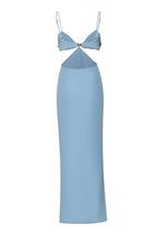 VESTIDO AZUL CIELO TIRANTES CUT OUT