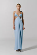 VESTIDO AZUL CIELO TIRANTES CUT OUT