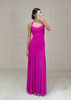 Vestido Rosa Mexicano Mesh Halter