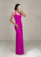 Vestido Rosa Mexicano Mesh Halter