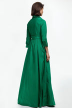 Vestido Verde Cuello Manga 3/4 ML-1094