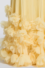 Vestido Amarillo Strapless Falda Tableada ML-494