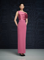 Vestido Rosa Un Hombro Corte Recto ML-928