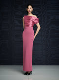 Vestido Rosa Un Hombro Corte Recto ML-928