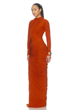 Vestido Naranja Manga Larga