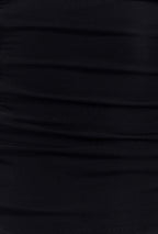 Vestido Negro Stretch Strapless Estola Mesh MLA-526