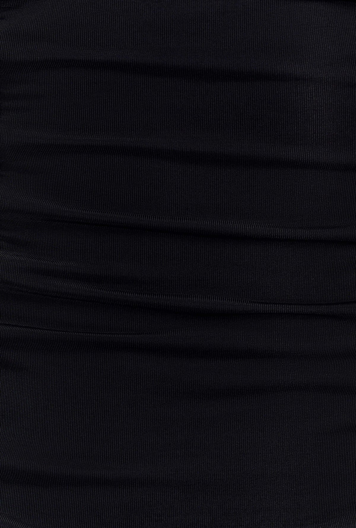 Vestido Negro Stretch Strapless Estola Mesh MLA-526