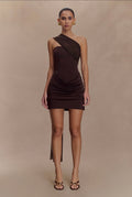 Vestido Café Stretch Mini Estola MCA-106
