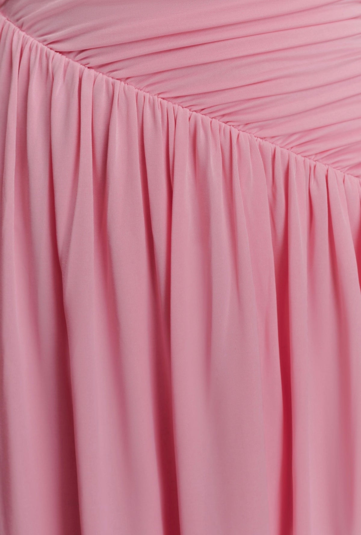Vestido Rosa Barbie Un Hombro Asimétrico Stretch ML-998