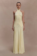 Vestido Amarillo Pastel Halter Stretch MLA-522