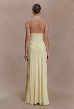 Vestido Amarillo Pastel Halter Stretch MLA-522