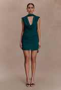 Vestido Verde Esmeralda Mini Gasa MC-60