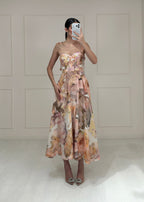 Vestido Floral Midi Tirantes