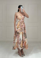 Vestido Floral Midi Tirantes