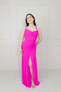 Vestido Rosa Mexicano Mesh Halter