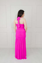 Vestido Rosa Mexicano Mesh Halter