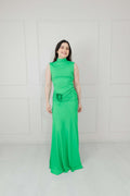 Vestido Verde Limón Cuello Alto