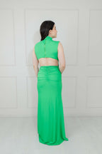 Vestido Verde Limón Cuello Alto