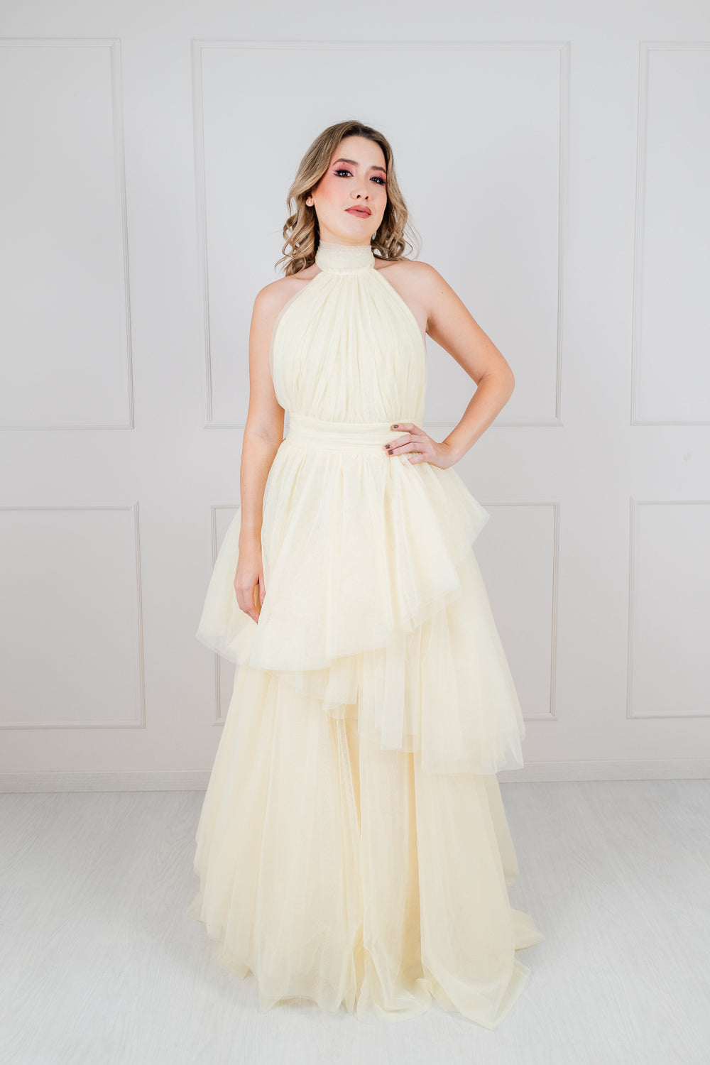 Vestido Halter Tul