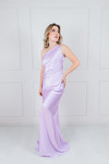 Vestido Satin Espalda Cruzada