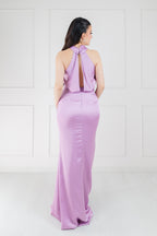 Vestido Lila Satin Halter