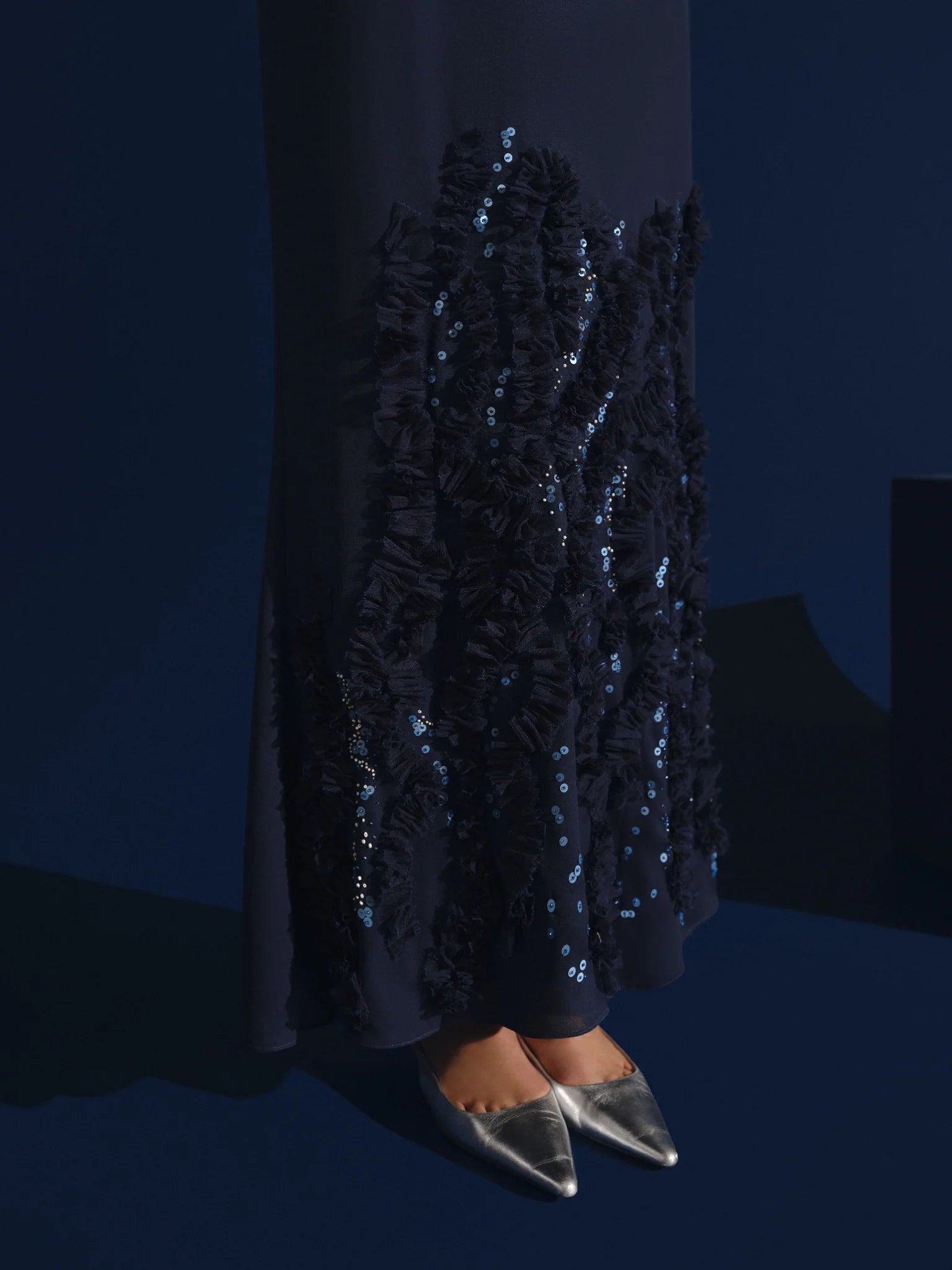 VESTIDO AZUL MARINO HALTER