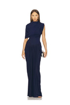 VESTIDO AZUL MARINO STRETCH CAPA