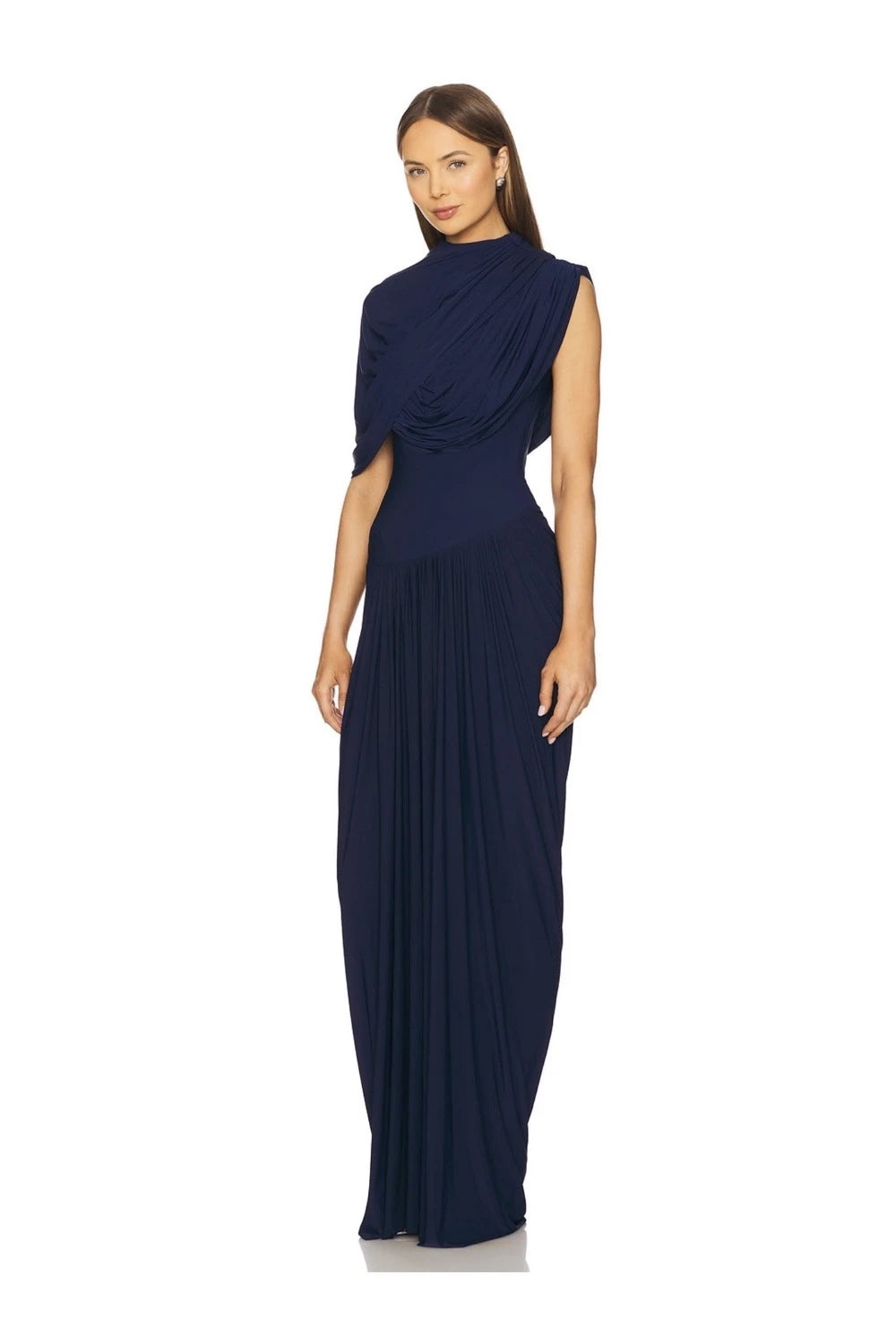 VESTIDO AZUL MARINO STRETCH CAPA