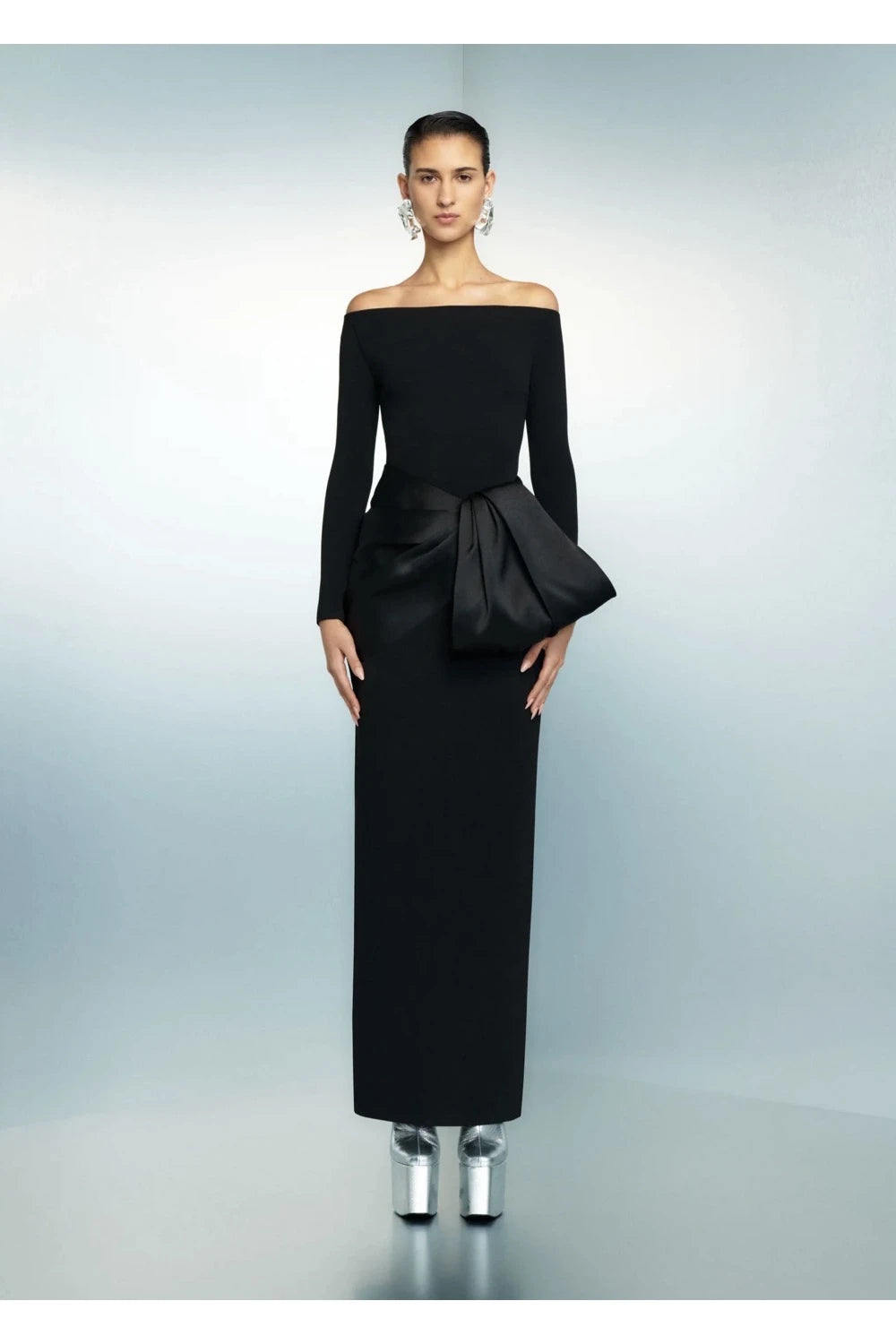 VESTIDO NEGRO MANGA LARGA