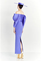 VESTIDO MORADO MANGA LARGA