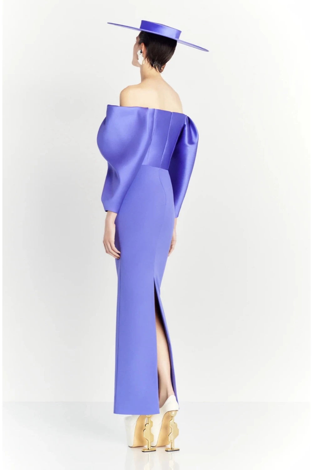 VESTIDO MORADO MANGA LARGA