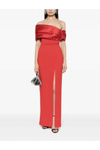 VESTIDO ROJO MANGAS HOMBROS