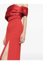 VESTIDO ROJO MANGAS HOMBROS