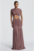 VESTIDO MALVA MESH CUT OUT