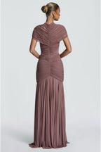 VESTIDO MALVA MESH CUT OUT