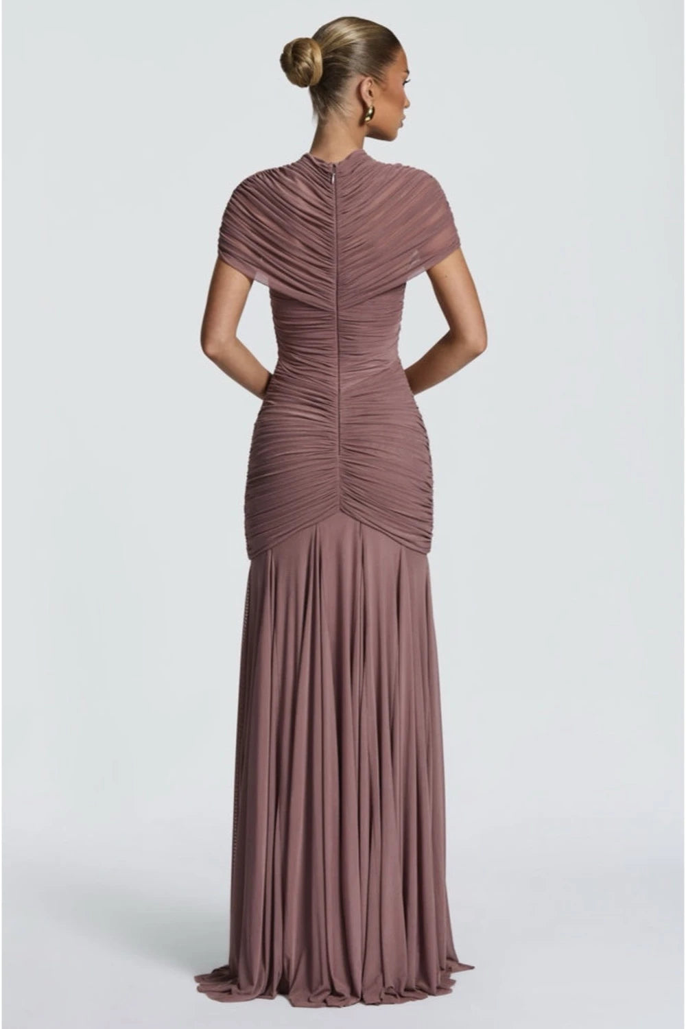 VESTIDO MALVA MESH CUT OUT